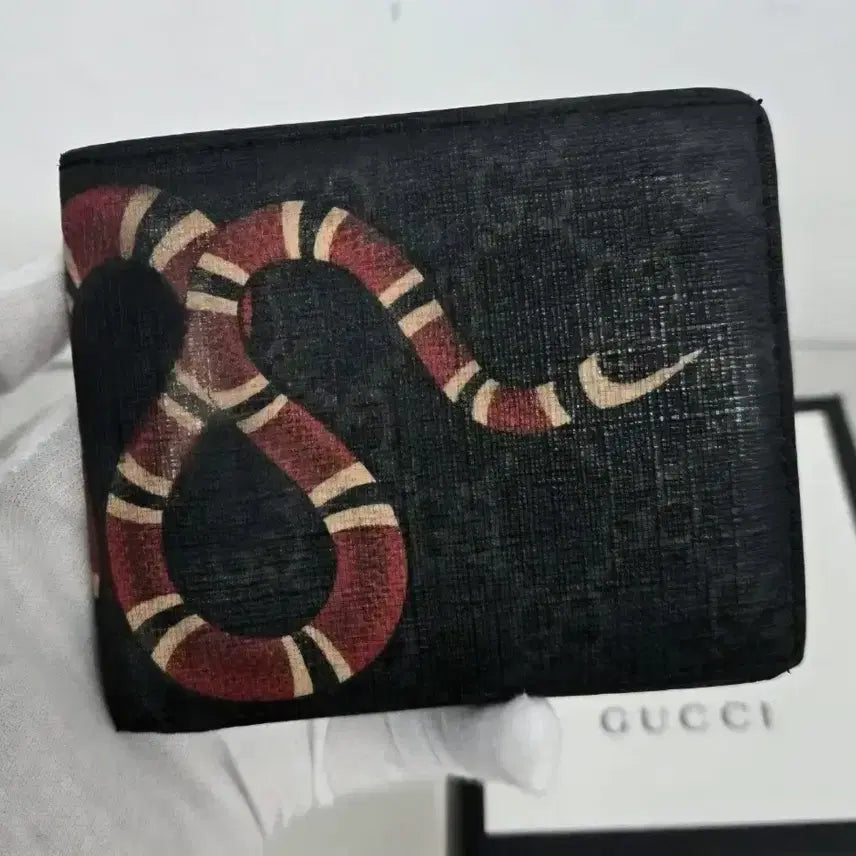 [BUNJANG] Gucci Kingsnake Bifold Wallet / [보증서 정품] 구찌 킹스네이크 반지갑
