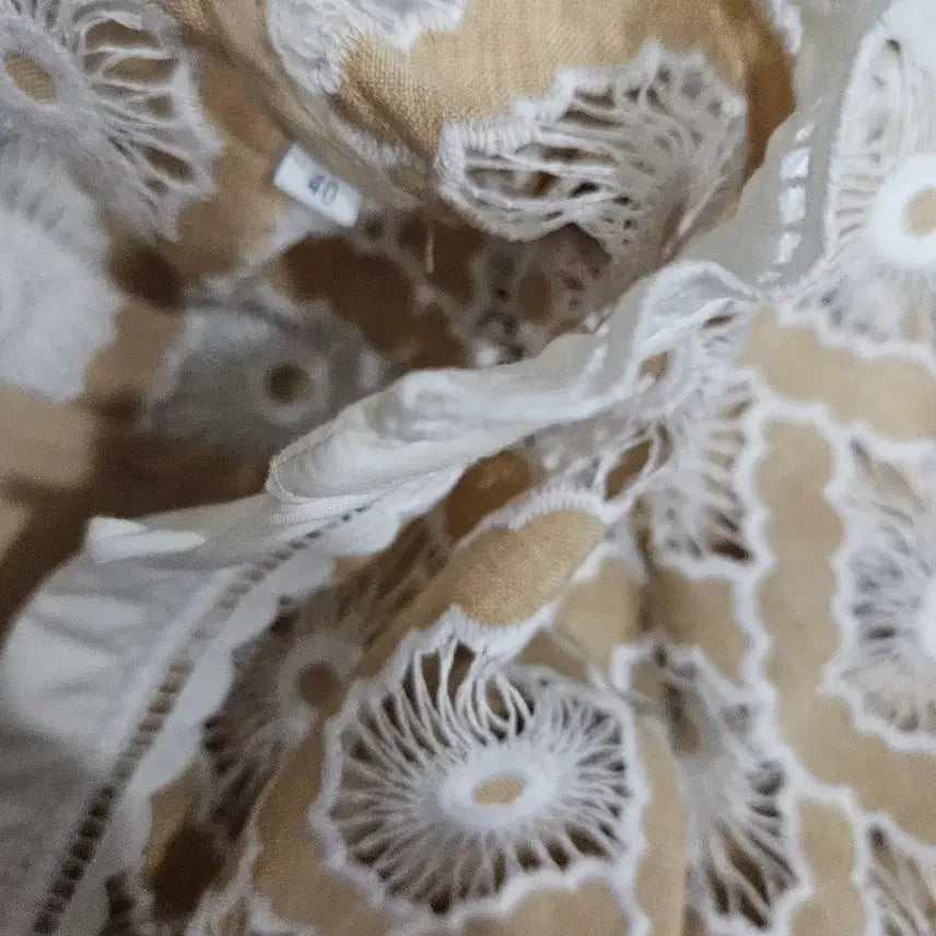 [SOLD OUT] 산드로 레이스 원피스 베이지 반팔 55