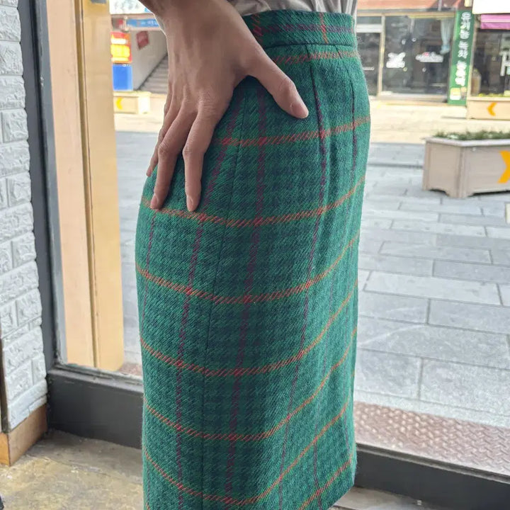[BUNJANG] DEBORAH9 Vintage Check Midi Skirt / 일본빈티지 DEBORAH9 미디 스커트