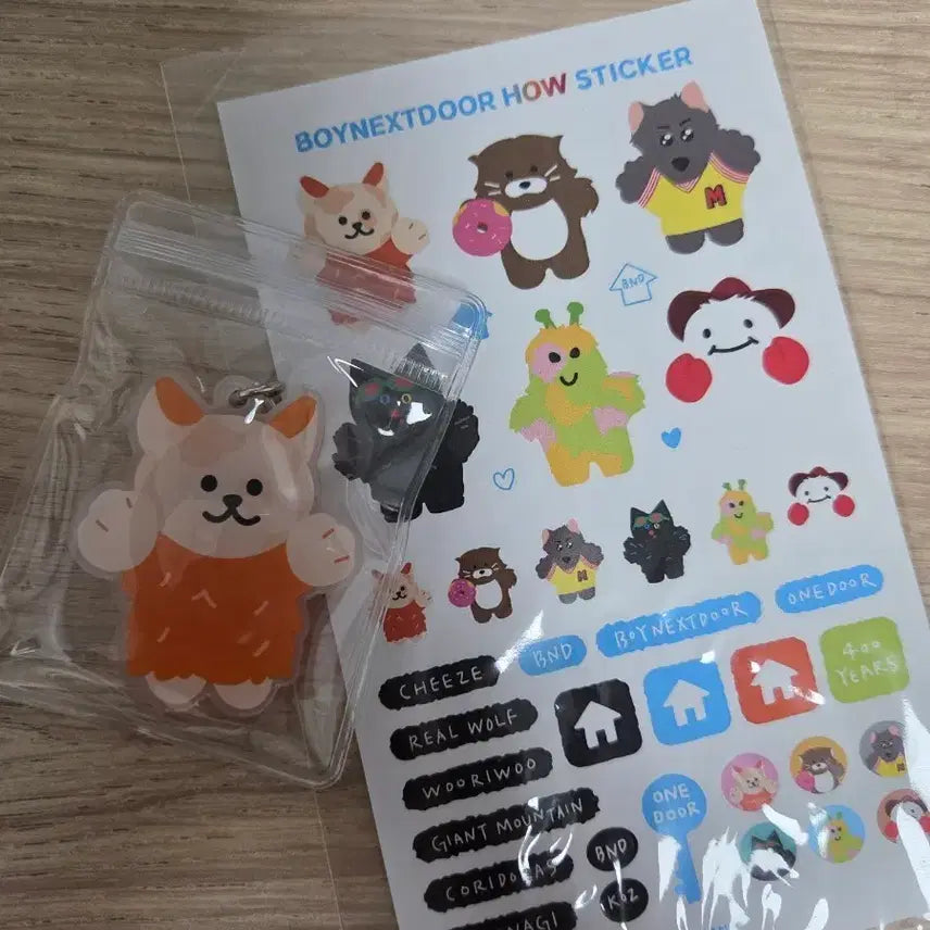 [BUNJANG] ATEEZ Seonghwa Cat Bbi Keyring Sticker / 원가 이하) 보넥도 성호 캣삐 키링 스티커 비공굿 양도