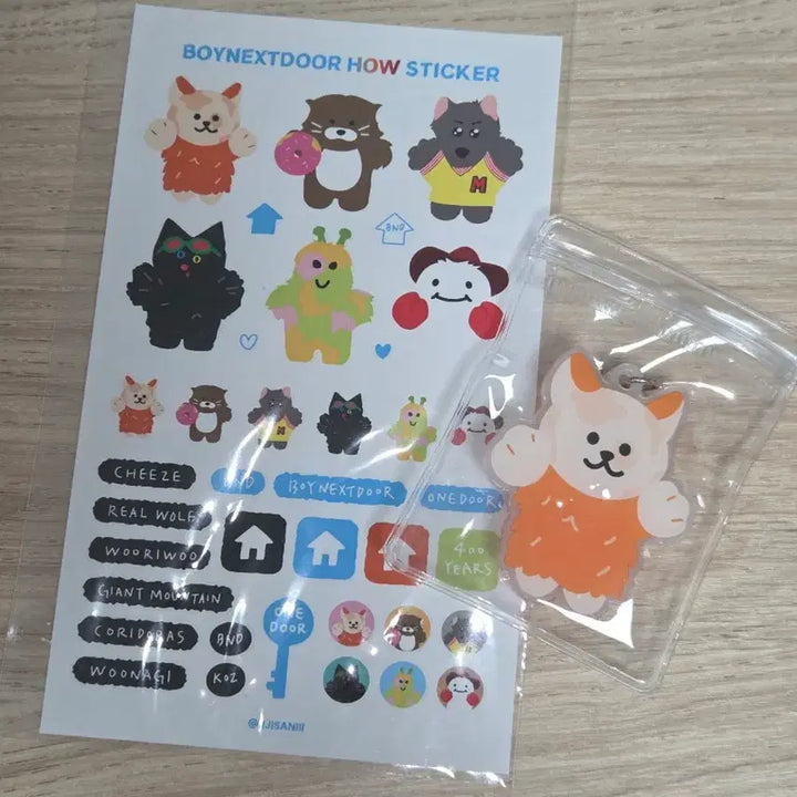[BUNJANG] ATEEZ Seonghwa Cat Bbi Keyring Sticker / 원가 이하) 보넥도 성호 캣삐 키링 스티커 비공굿 양도