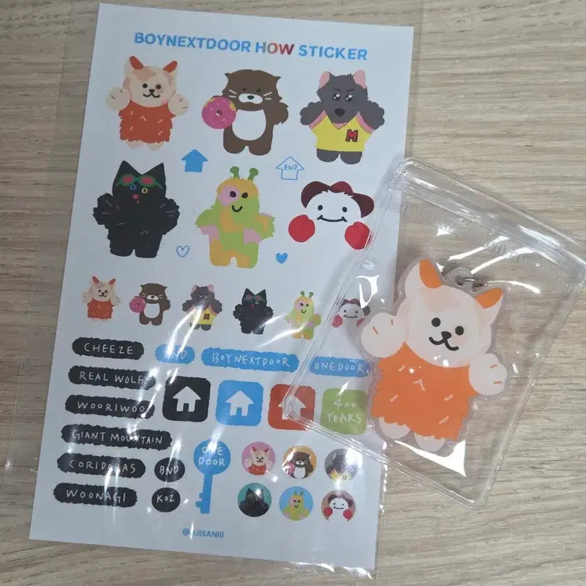 [BUNJANG] ATEEZ Seonghwa Cat Bbi Keyring Sticker / 원가 이하) 보넥도 성호 캣삐 키링 스티커 비공굿 양도