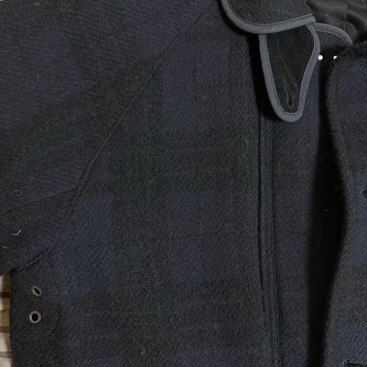 [BUNJANG] Eastlogue Fireman Jacket Navy Check Wool M / 이스트로그 파이어맨 자켓 네이비 체크 울 M