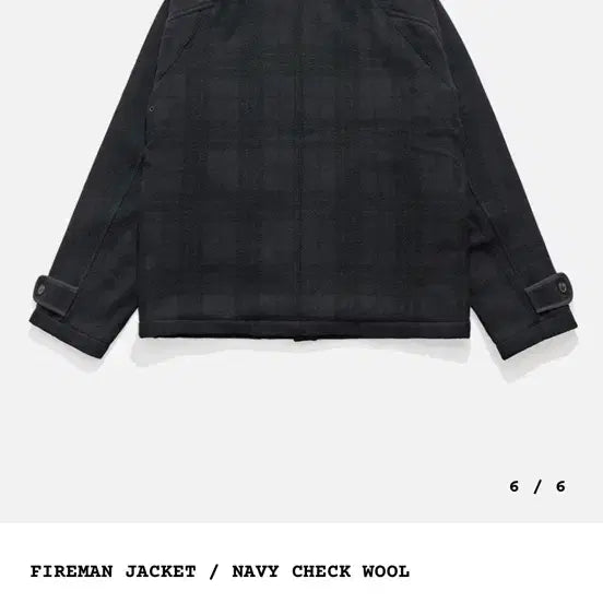 [BUNJANG] Eastlogue Fireman Jacket Navy Check Wool M / 이스트로그 파이어맨 자켓 네이비 체크 울 M