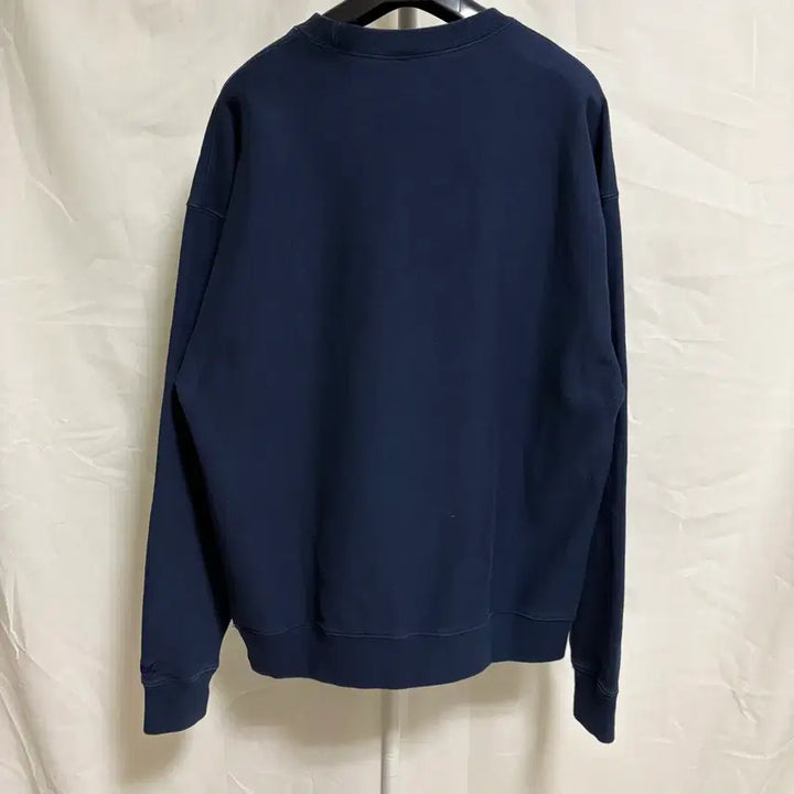 [BUNJANG] Outstanding Vintage Print Navy Sweatshirt - Navy, M / 아웃스탠딩 빈티지 프린트 NAVY 스웻셔츠 / 네이비, M