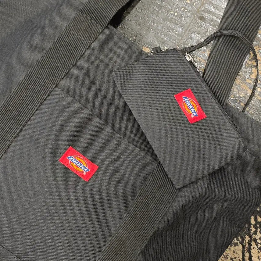 [BUNJANG] Dickies Black Tote Bag with Mini Pouch Set / 디키즈 블랙 토트백 + 미니 파우치 세트