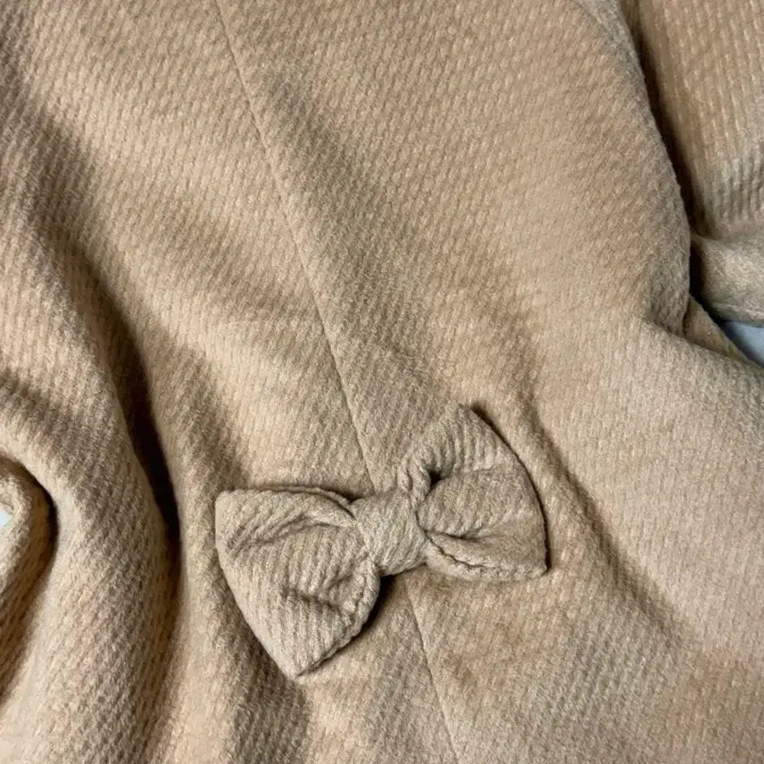 [BUNJANG] Liz Lisa Latte Beige Ribbon Short Coat / 리즈리사 라떼 베이지 후드 리본 숏코트 히메 갸루 러블리 로걀 빈티지