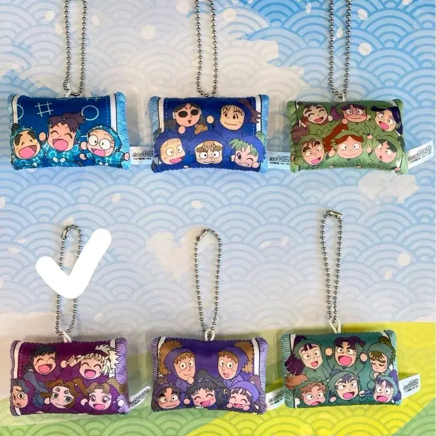 [BUNJANG] Nintama Rantaro Takamaru &amp; Ayabe Pillow Keyholder Set / 닌타마 4학년 베개 키홀더 가챠 미개봉 타카마루 타키야샤마루 아야베 4닌