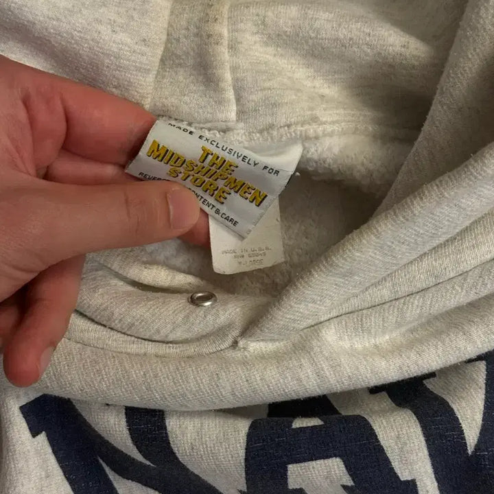 [BUNJANG] US Navy Academy Reverse Weave Hoodie / 90s 미제 미해군사관학교 navy 리버스위브 후디