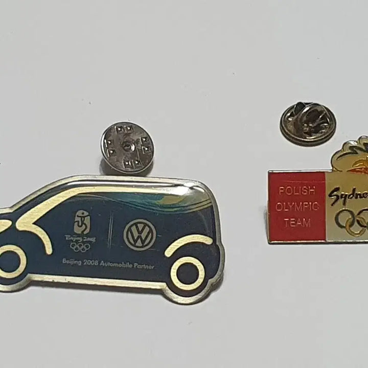 [BUNJANG] Volkswagen &amp; Poland Olympic Team Pin Badge Set / 베이징 올림픽 폭스바겐/시드니 올림픽 폴란드 대표팀 핀뱃지 세트