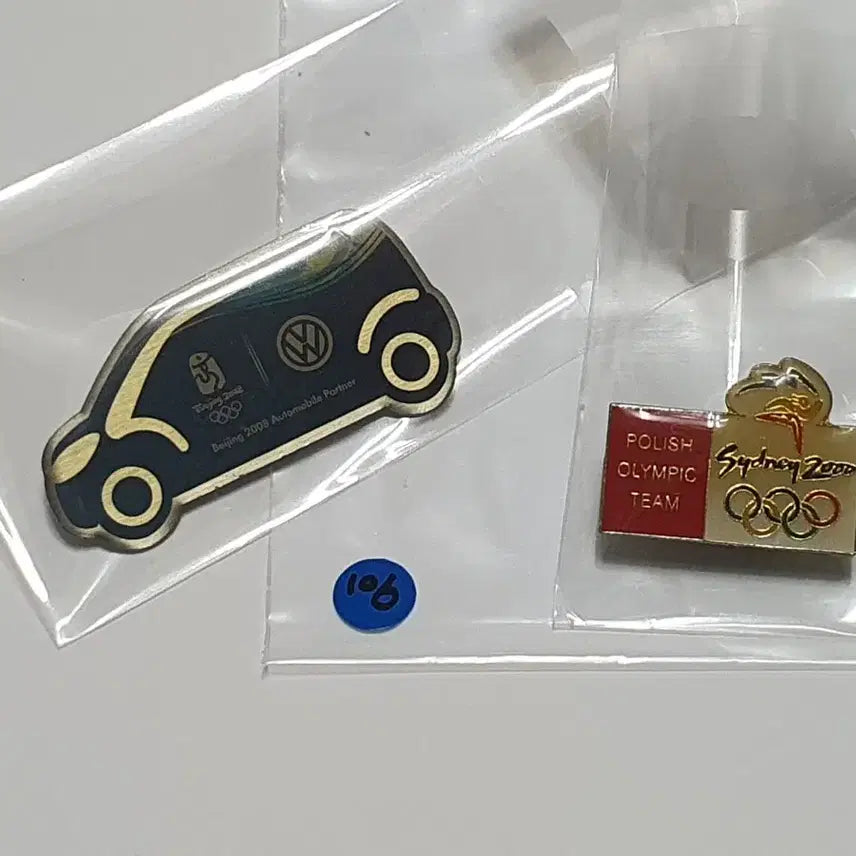[BUNJANG] Volkswagen &amp; Poland Olympic Team Pin Badge Set / 베이징 올림픽 폭스바겐/시드니 올림픽 폴란드 대표팀 핀뱃지 세트