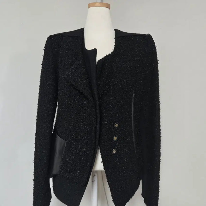 [BUNJANG] MICHAA Black Tweed Jacket / MICHAA 미샤 블랙 트위드 자켓