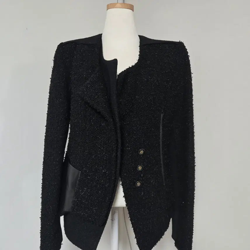 [BUNJANG] MICHAA Black Tweed Jacket / MICHAA 미샤 블랙 트위드 자켓