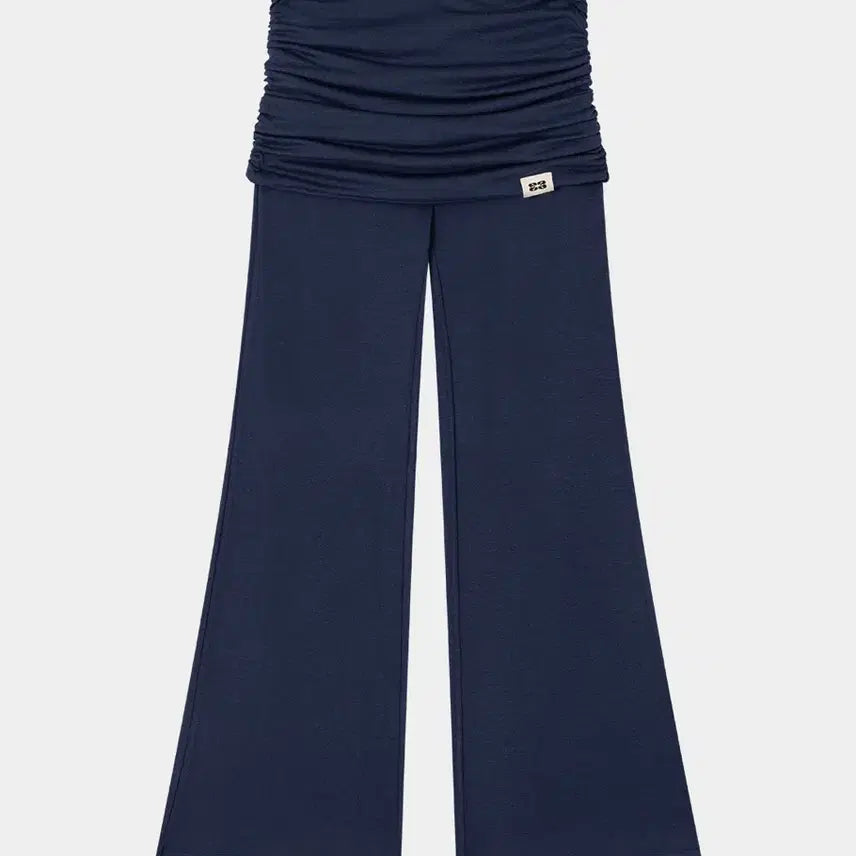 [BUNJANG] KISSING Yoga Flow Foldover Pants - Indigo Blue / 키시닝 Yoga Flow Foldover Pants-Indigo Blue