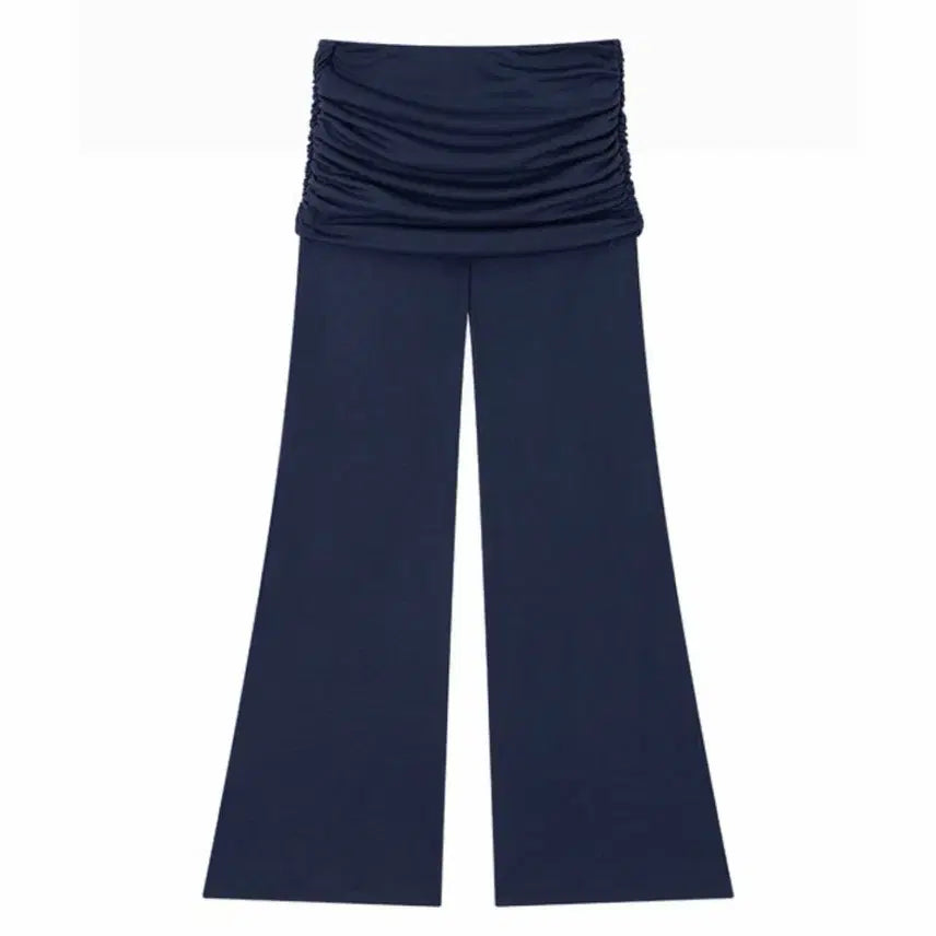 [BUNJANG] KISSING Yoga Flow Foldover Pants - Indigo Blue / 키시닝 Yoga Flow Foldover Pants-Indigo Blue