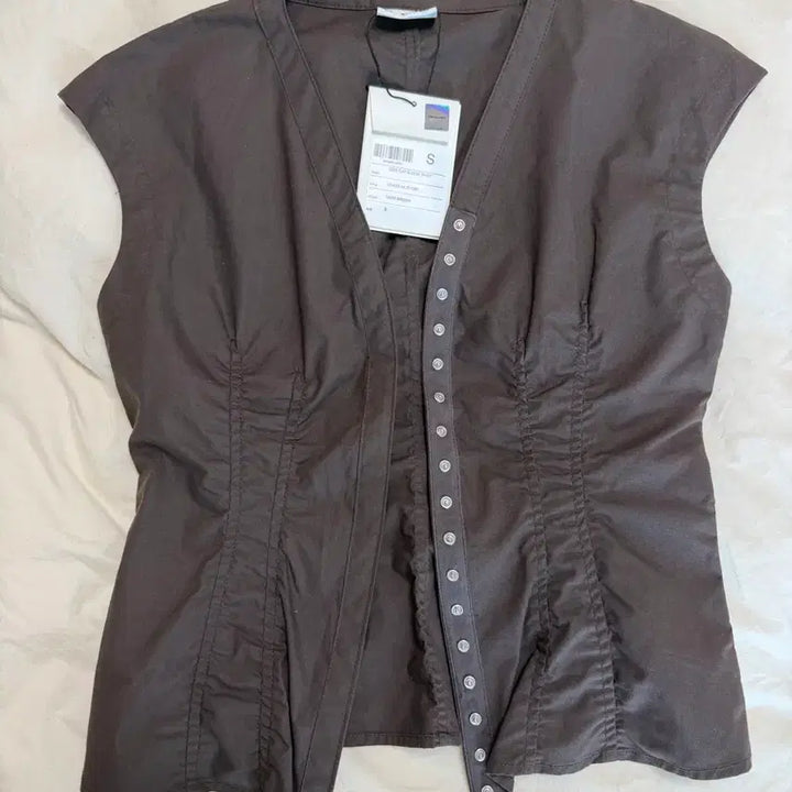 [BUNJANG] Low Classic Slit Shirt Brown / 로우클래식 캡 슬리즈 셔츠 브라운
