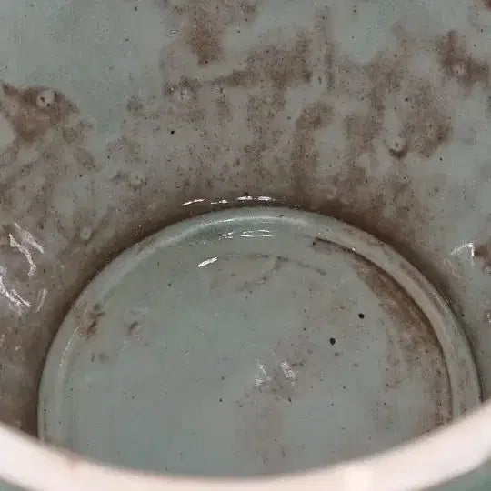 [BUNJANG] Celadon Porcelain Jar with Floral Relief 30cm / 청자 항아리 양각 초화문 높이30 지름28 센치 중국도자기 고도자 골통품