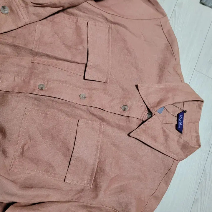 [BUNJANG] Laurel Linen 100% Long Shirt Dress / 라우렐 미사용품 린넨100% 셔츠 롱 원피스 브라운