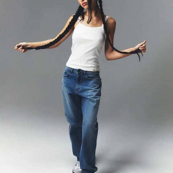 [BUNJANG] Glowny 93 Mid Rise Loose Fit Jeans XS / 글로니 93 미드 라이즈 루즈핏 진 xs