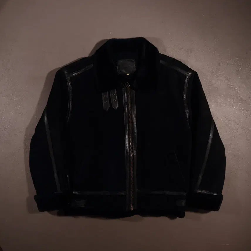 [BUNJANG] Vintage Black Mouton Jacket C268 / 빈티지 블랙 무스탕 자켓 C268