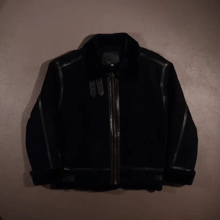 [BUNJANG] Vintage Black Mouton Jacket C268 / 빈티지 블랙 무스탕 자켓 C268