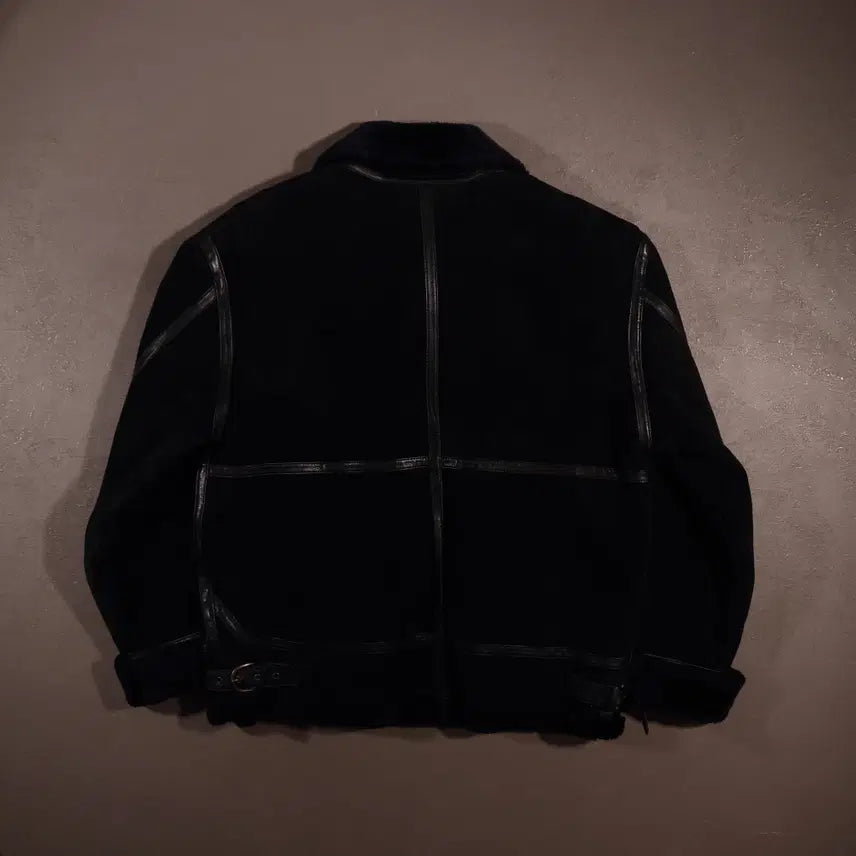 [BUNJANG] Vintage Black Mouton Jacket C268 / 빈티지 블랙 무스탕 자켓 C268