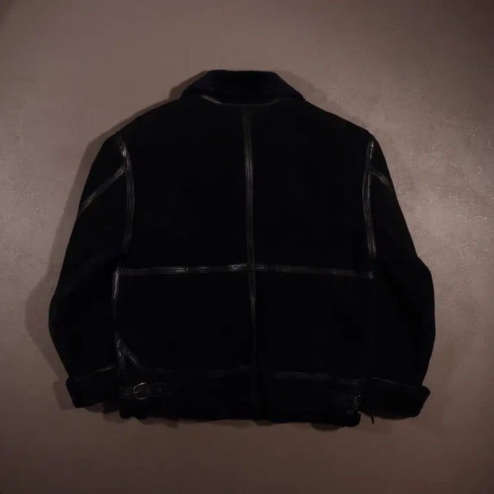 [BUNJANG] Vintage Black Mouton Jacket C268 / 빈티지 블랙 무스탕 자켓 C268