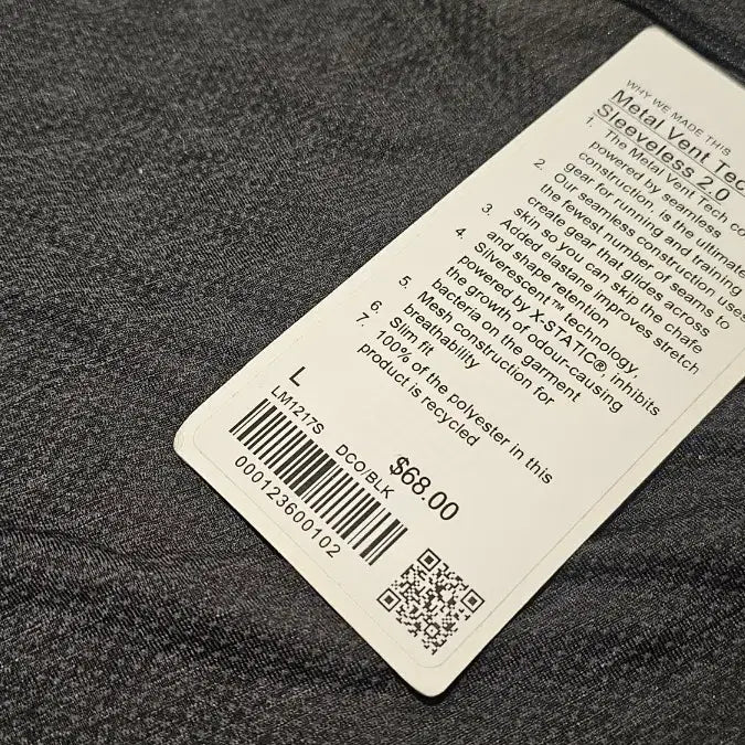 [BUNJANG] Lululemon Metal Vent Sleeveless Tank Top XL / 룰루레몬 메탈벤트 슬리브리스 Metal Vent Tech XL