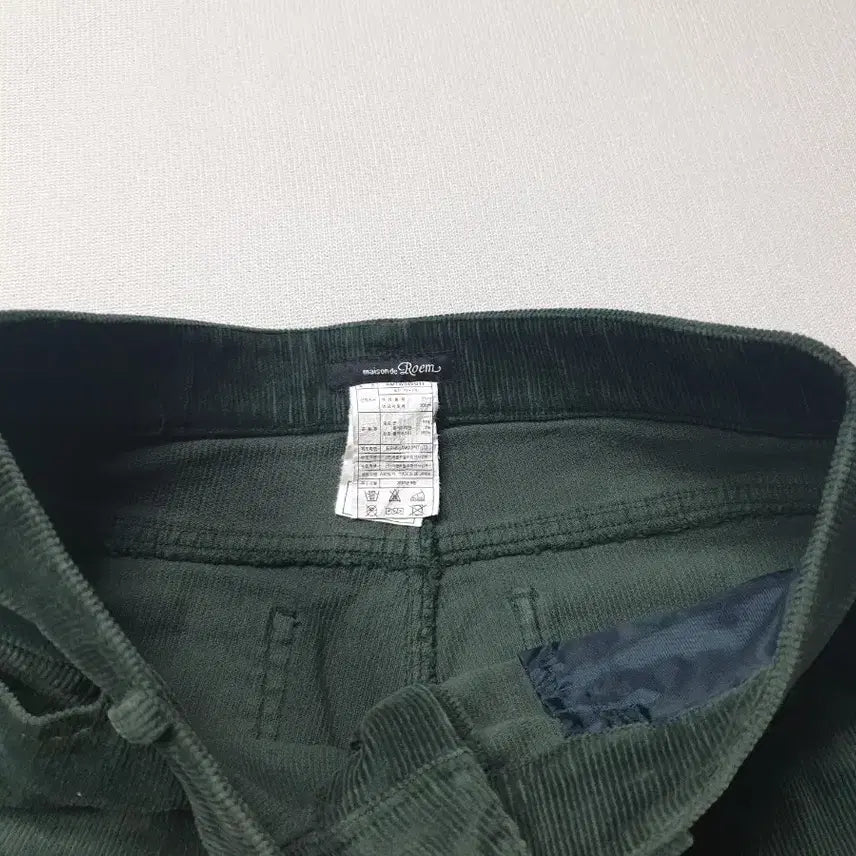 [BUNJANG] Maison de Rome Corduroy Green Pants / 메종드로엠 코듀로이 그린 팬츠 바지 허리29