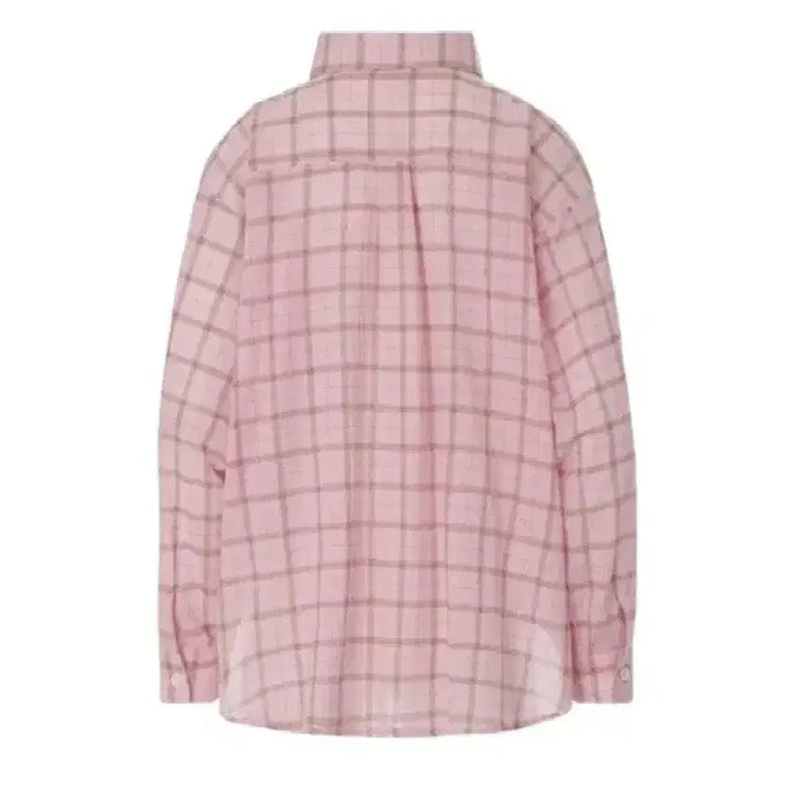 [BUNJANG] Zenio Pink Check Shirt / [새거] 제니오 핑크 체크셔츠