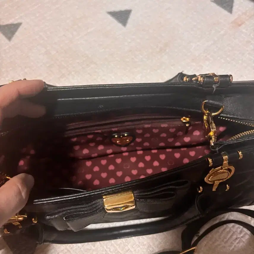 [BUNJANG] Lovecat Quilted Tote Bag / 러브캣 퀼팅 토트백