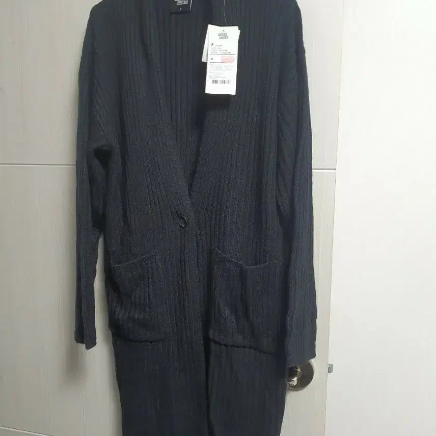 [BUNJANG] DESIGN UNITED Black Long Cardigan / DESIGN UNITED 블랙롱가디건