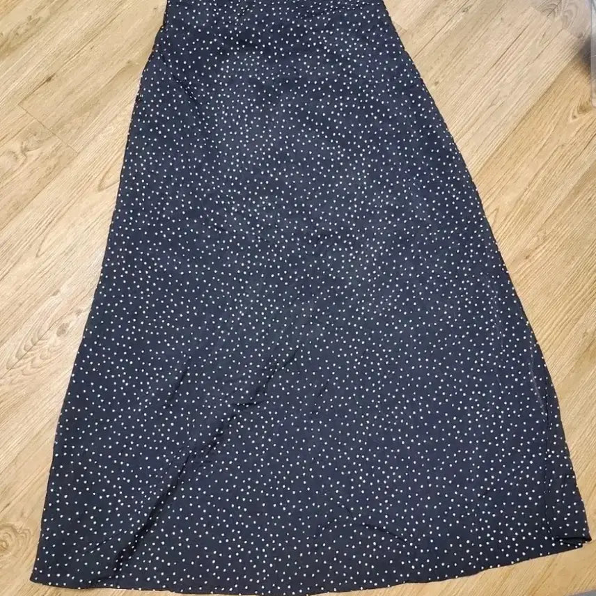 [BUNJANG] Zigzag Dot Long Skirt - Black / [새거] 지그재그 도트 롱 스커트 /블랙