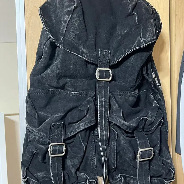 [SOLD OUT] 파르티멘토 워시드 코튼 럭색 블랙