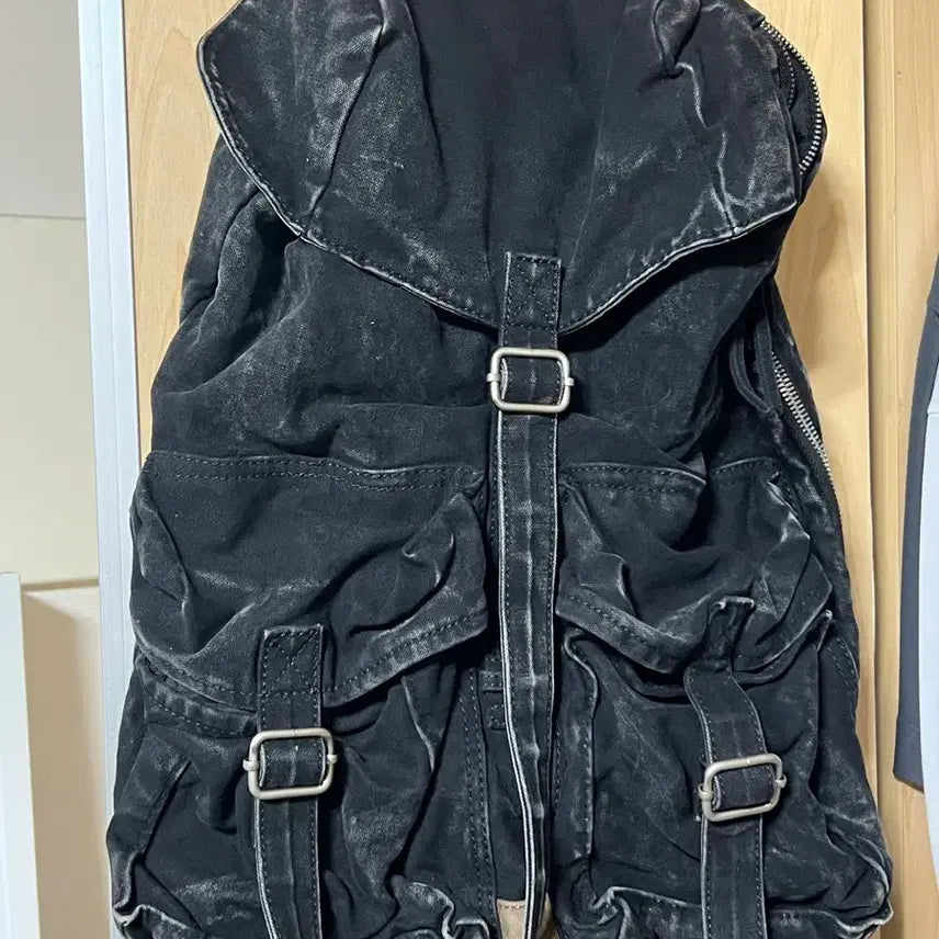 [SOLD OUT] 파르티멘토 워시드 코튼 럭색 블랙