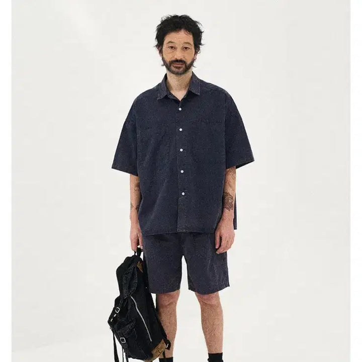 [SOLD OUT] 파르티멘토 워시드 코튼 럭색 블랙