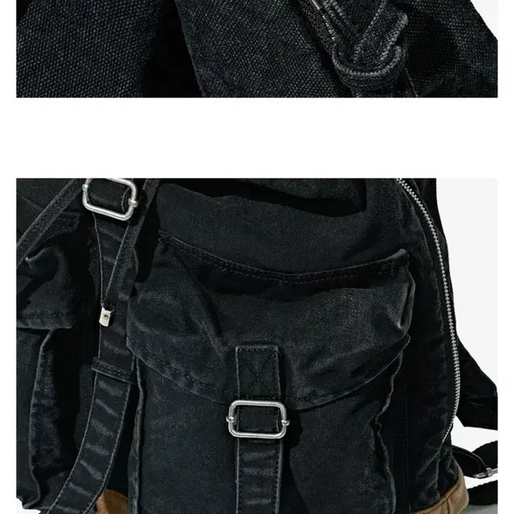 [SOLD OUT] 파르티멘토 워시드 코튼 럭색 블랙