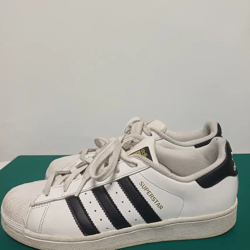 [BUNJANG] Adidas Superstar Foundation White Black Gold Sneakers / [250] 아디다스 슈퍼스타 파운데이션 흰검금(C77124)