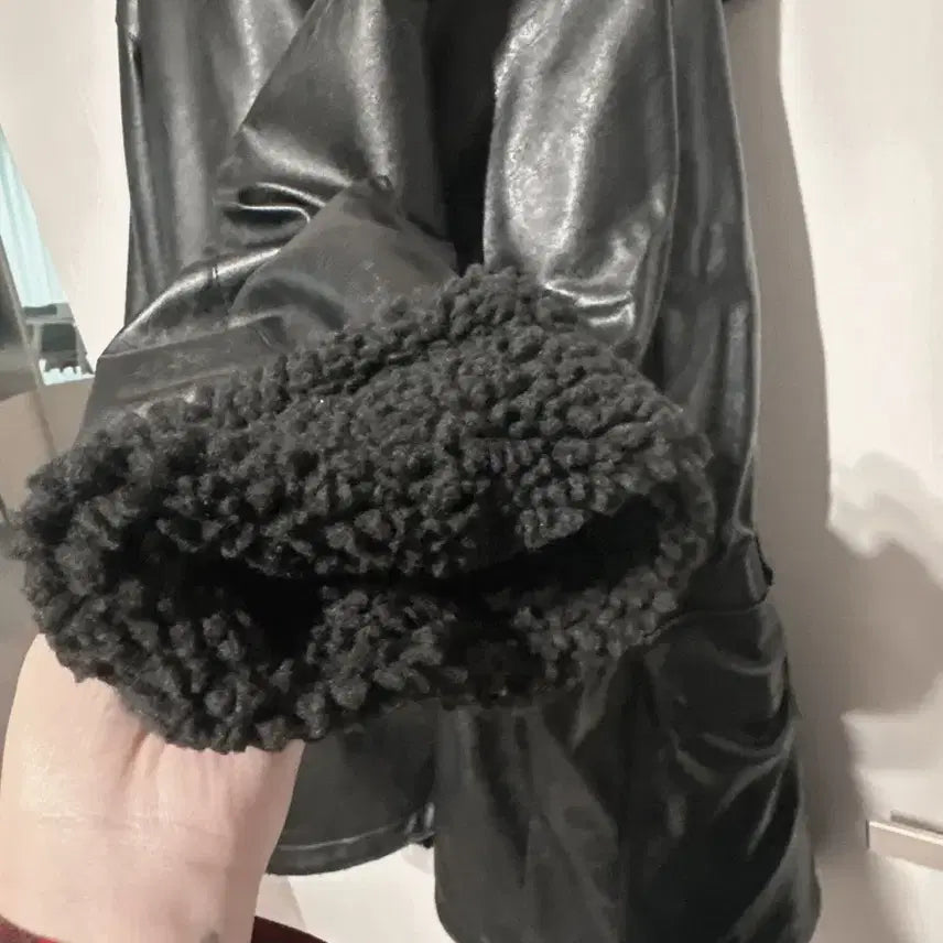 [BUNJANG] Leather Shearling Jacket / 레더양털자켓