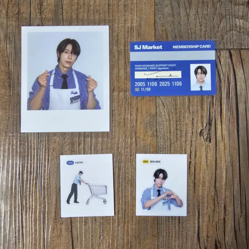 [BUNJANG] Super Junior Donghae Shuju Market Bundle Set Polaroids/Admission Photocards/Stickers / 일괄) 슈퍼주니어 동해 슈주마켓 폴라/입장포카/띠부씰 일괄판매 양도합니다