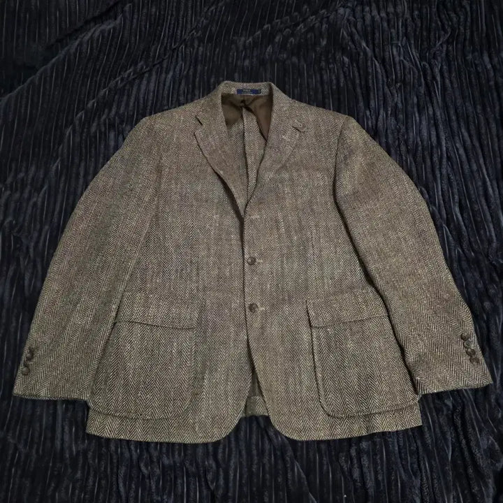 [BUNJANG] Polo Ralph Lauren RL67 Linen Silk Herringbone Two-Piece Jacket Brown 44R / 폴로 린넨실크 RL67 헤링본투피스 브라운 자켓 44R