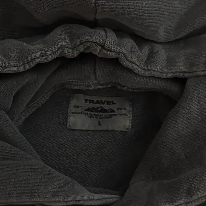 [BUNJANG] Travel Michigan Hoodie Black Charcoal - L Size / 트래블 미시간 후드티 블랙차콜