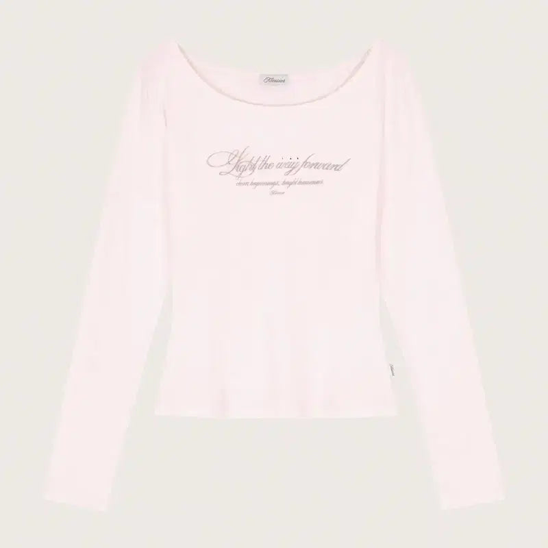 [BUNJANG] Clacier Club Clean Letter Top Pink / 클리시어 클럽 클린 레터탑 핑크