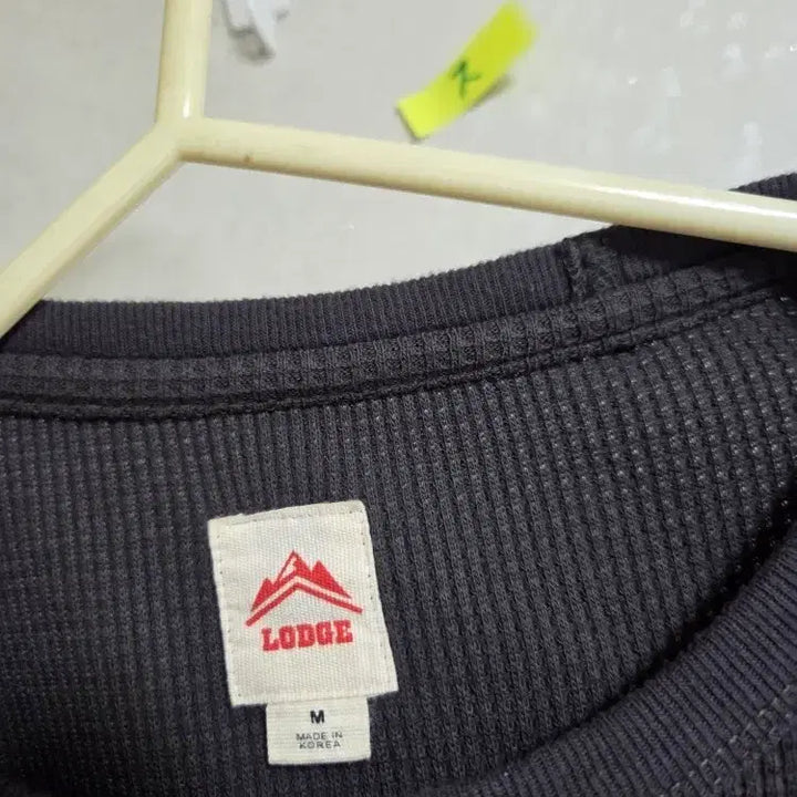 [BUNJANG] Lodge Waffle Long Sleeve Charcoal T-shirt / LODGE 와플 긴팔티셔츠 차콜색
