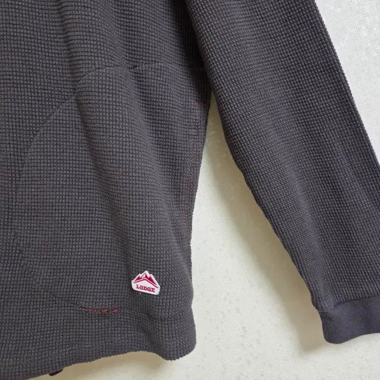 [BUNJANG] Lodge Waffle Long Sleeve Charcoal T-shirt / LODGE 와플 긴팔티셔츠 차콜색