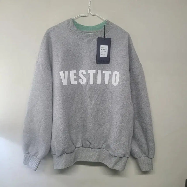 [BUNJANG] Vestito Gray Fleece Lined T-Shirt / 여성용 기모티