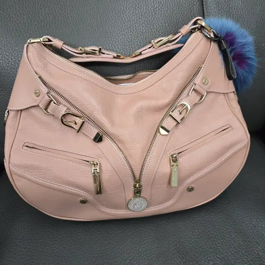 [BUNJANG] Versace Pink Hobo Bag / 정품 베르사체 핑크색 호보백(감정서 포함)