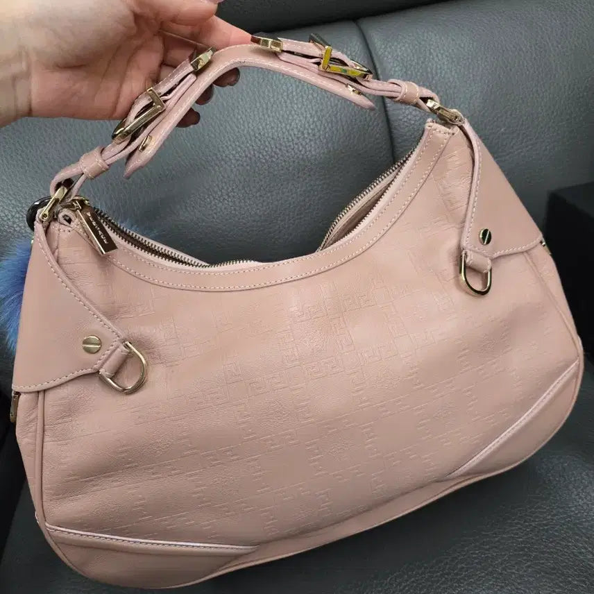 [BUNJANG] Versace Pink Hobo Bag / 정품 베르사체 핑크색 호보백(감정서 포함)