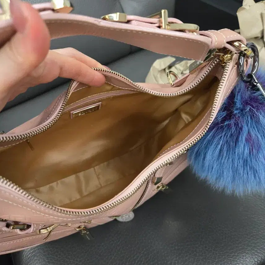 [BUNJANG] Versace Pink Hobo Bag / 정품 베르사체 핑크색 호보백(감정서 포함)