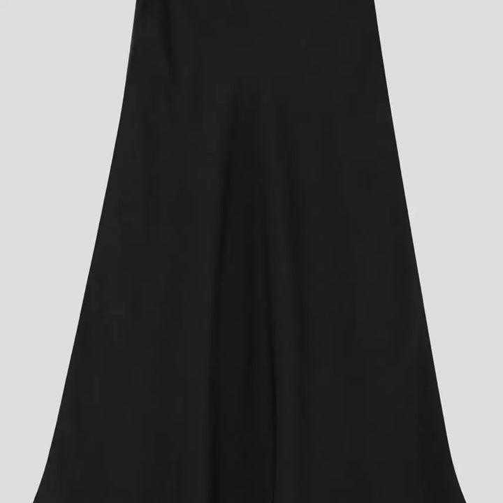 [BUNJANG] Edmore Monthly Satin Skirt - Black - Size S / 에드모어 먼슬리 샤틴 스커트 블랙 s